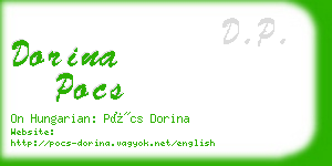 dorina pocs business card